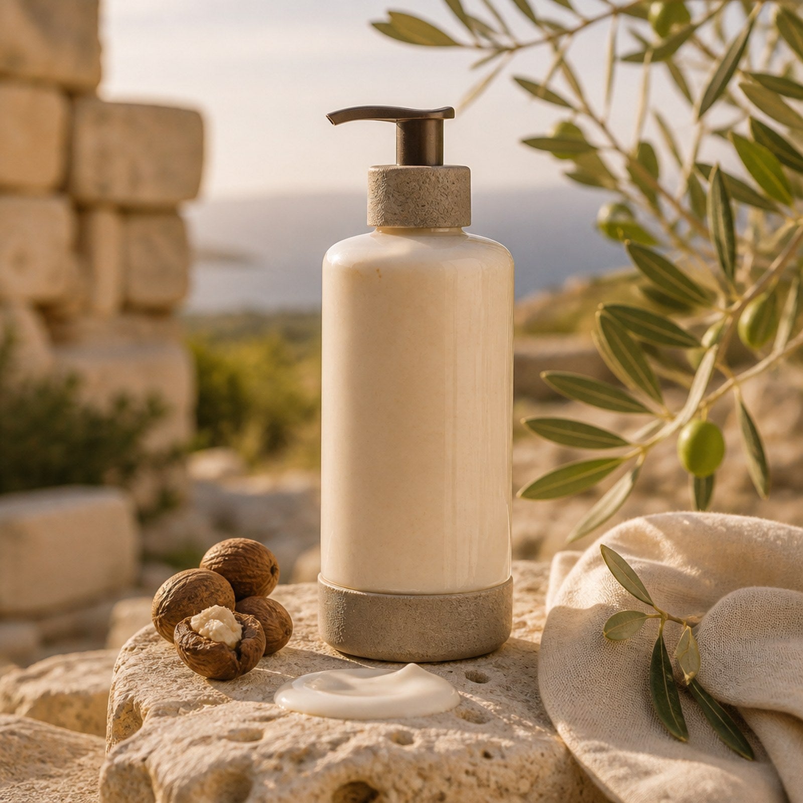 Natuurlijke bodylotion hyaluronzuur en sheabutter - Evergetikon ritueel